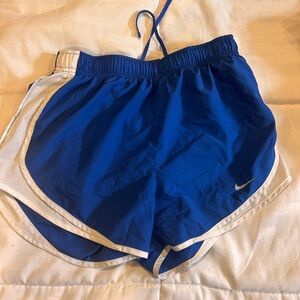 Nike Blue and White Athletic Shorts Lightweight Design